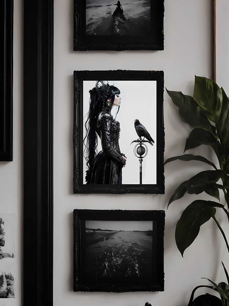 Gothic Girl With Raven I